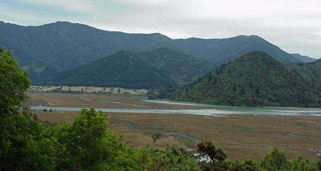 View of Estuary and Sea from Ridge Track.